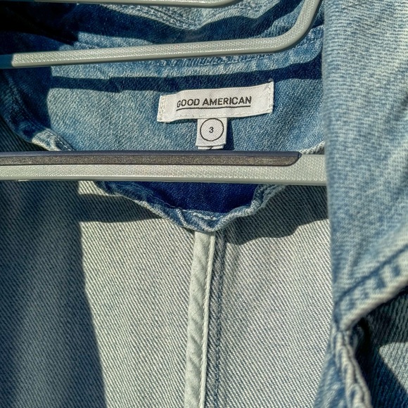 NWT Good American Trench Coat Sz. 3 (L)| Blue 422 - Picture 3 of 4